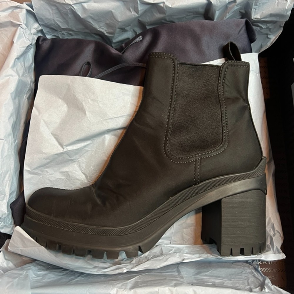 Like New Classic Prada Nylon Lug Sole Black Chelsea Combat boots